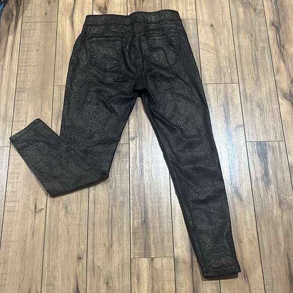 COCO CARMEN Women’s Sz L brown black leopard pull up skinny pants Animal Print - Picture 6 of 10